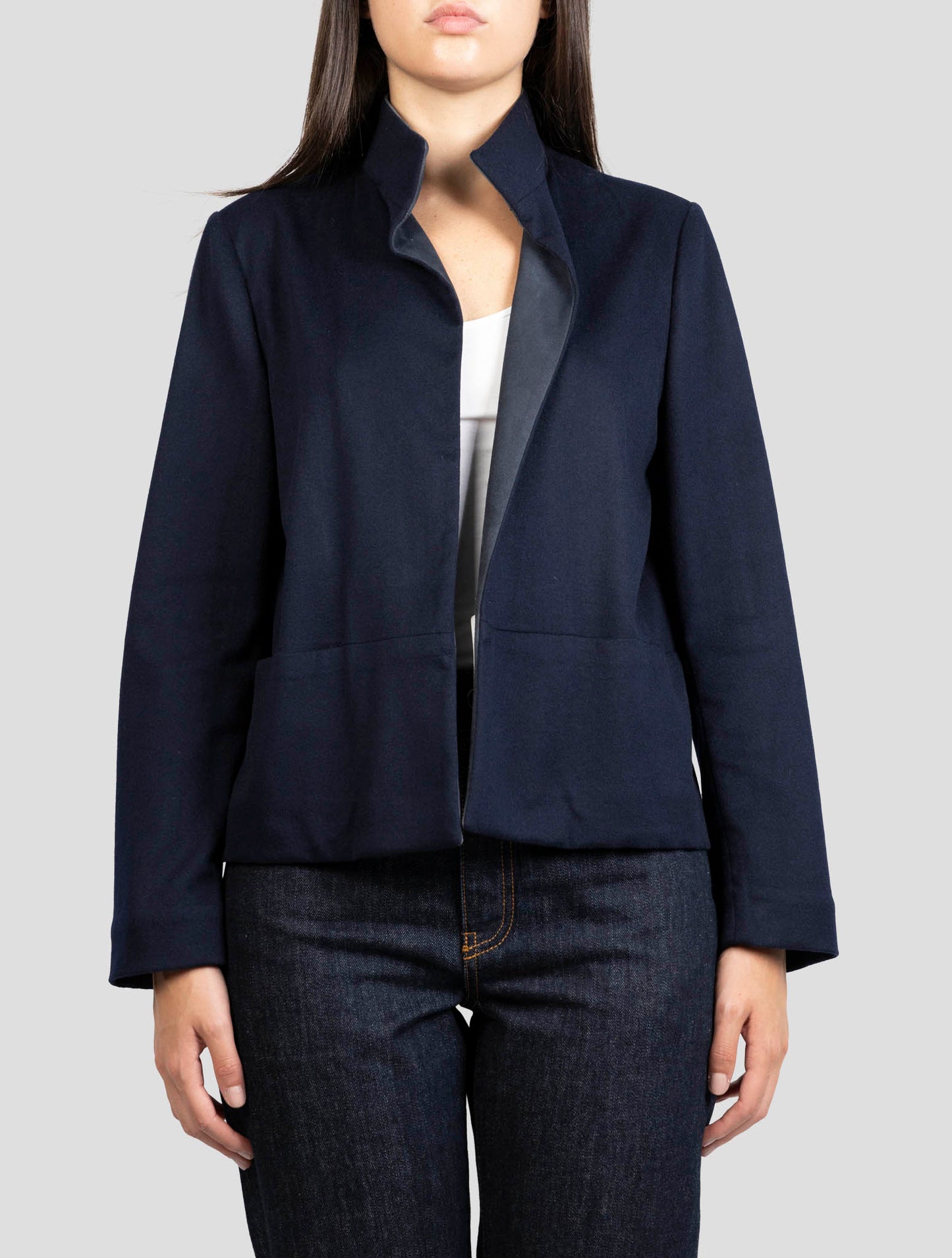 Kiton Blue Cashmere Coat