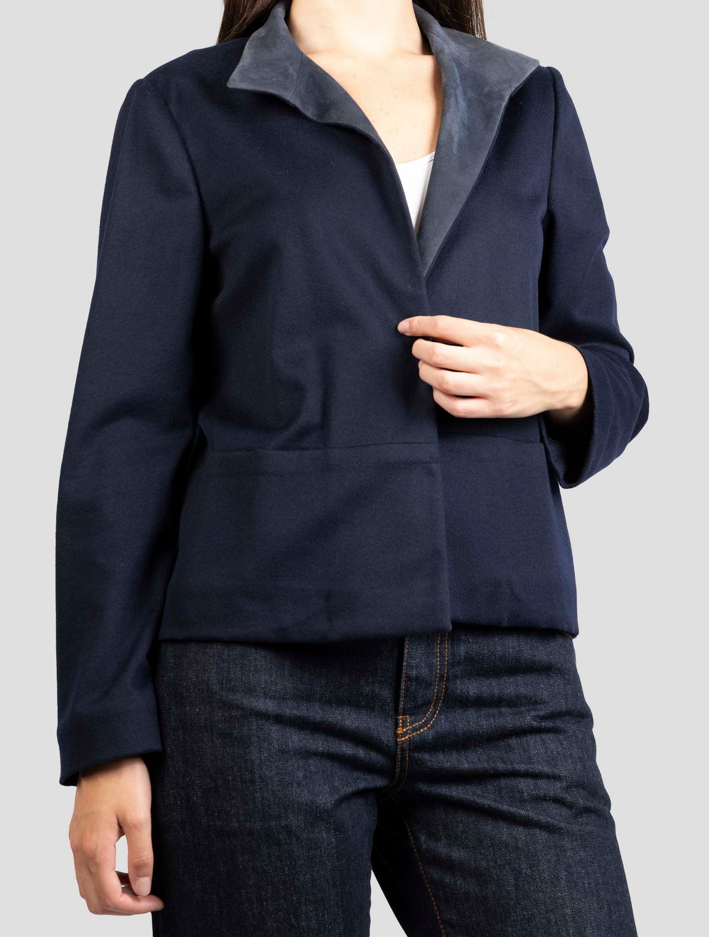 Kiton Blue Cashmere Coat
