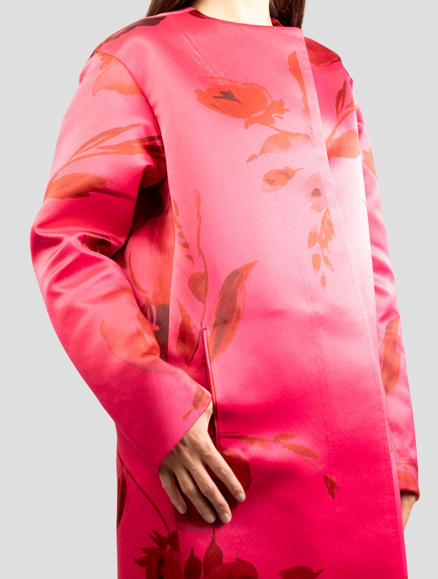 Kiton Pink Viscose Overcoat