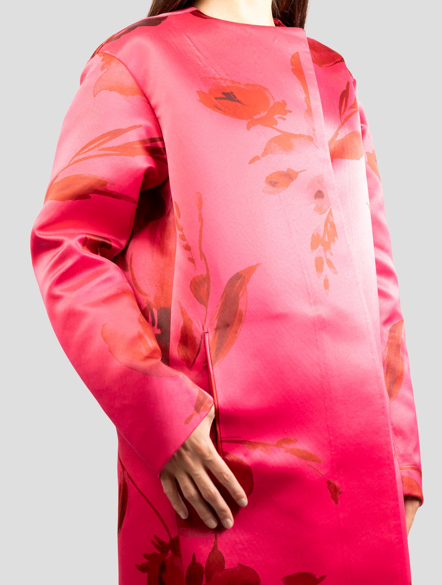 Kiton Pink Viscose Overcoat