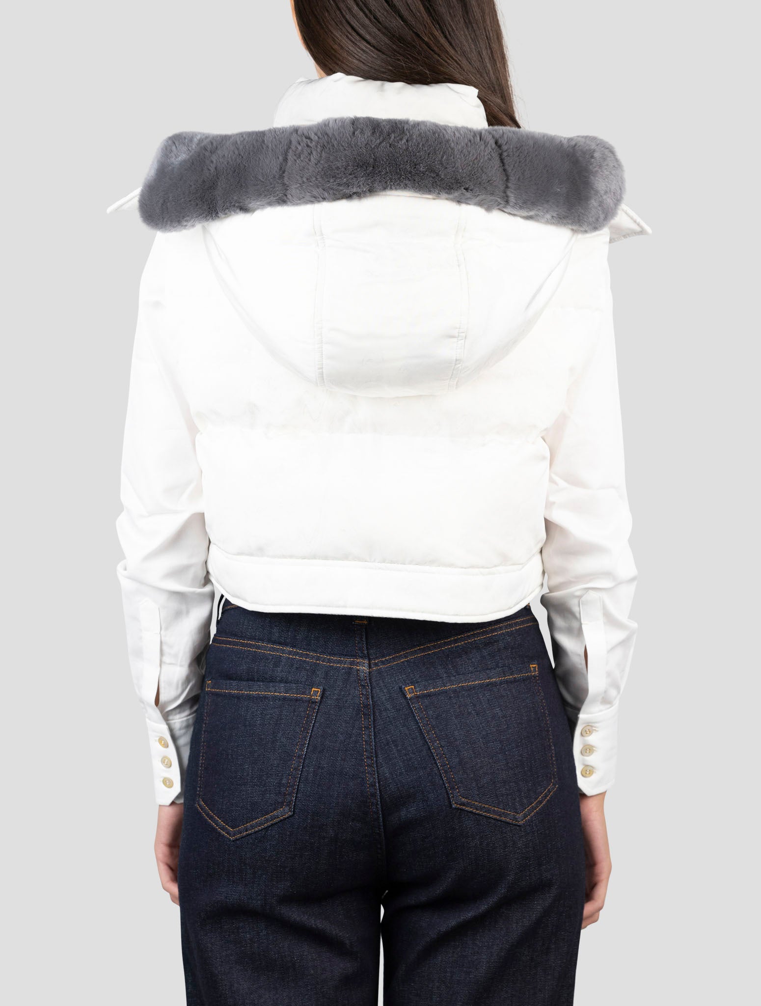 Kiton White Pa Silk Coat Gilet