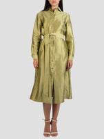 Kiton Green Cotton Silk Dress