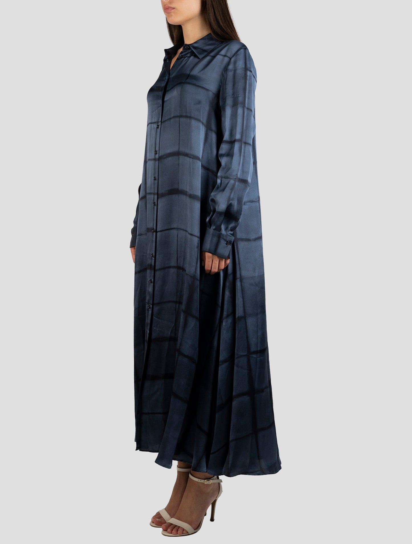 Kiton Blue Silk Dress