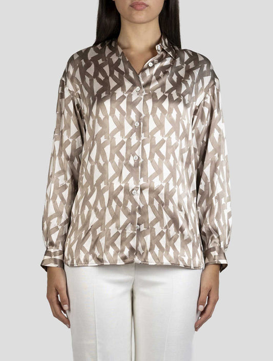 Kiton Multicolor Silk Shirt