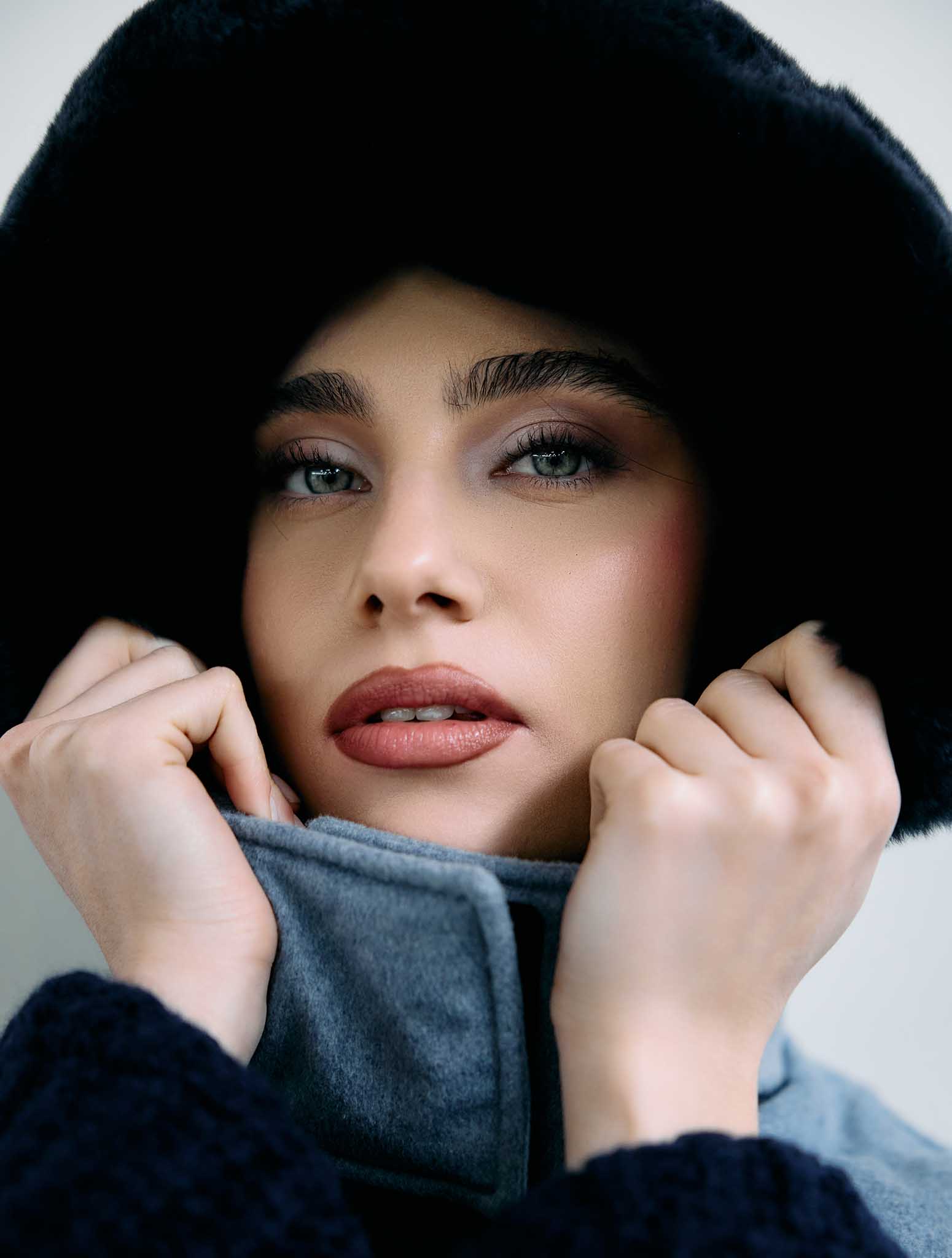 Kiton Light Blue Cashmere Coat Gilet