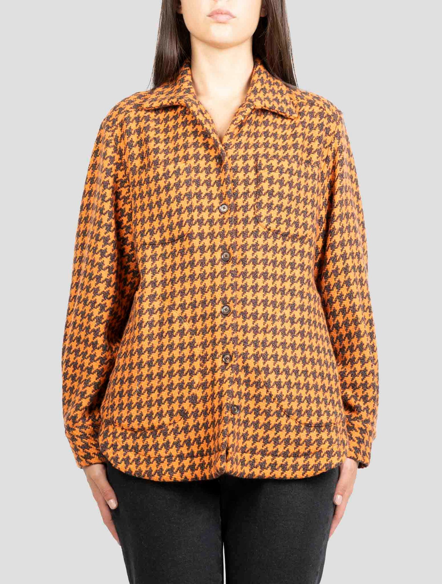 Kiton Orange Cashmere Overshirt