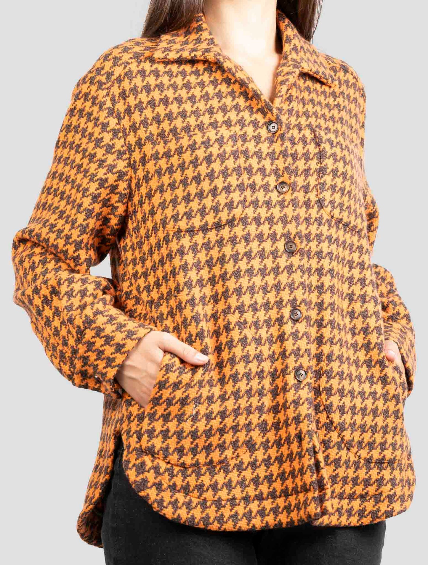 Kiton Orange Cashmere Overshirt