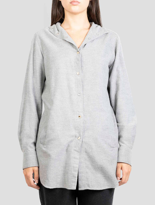 Kiton Gray Cotton Shirt
