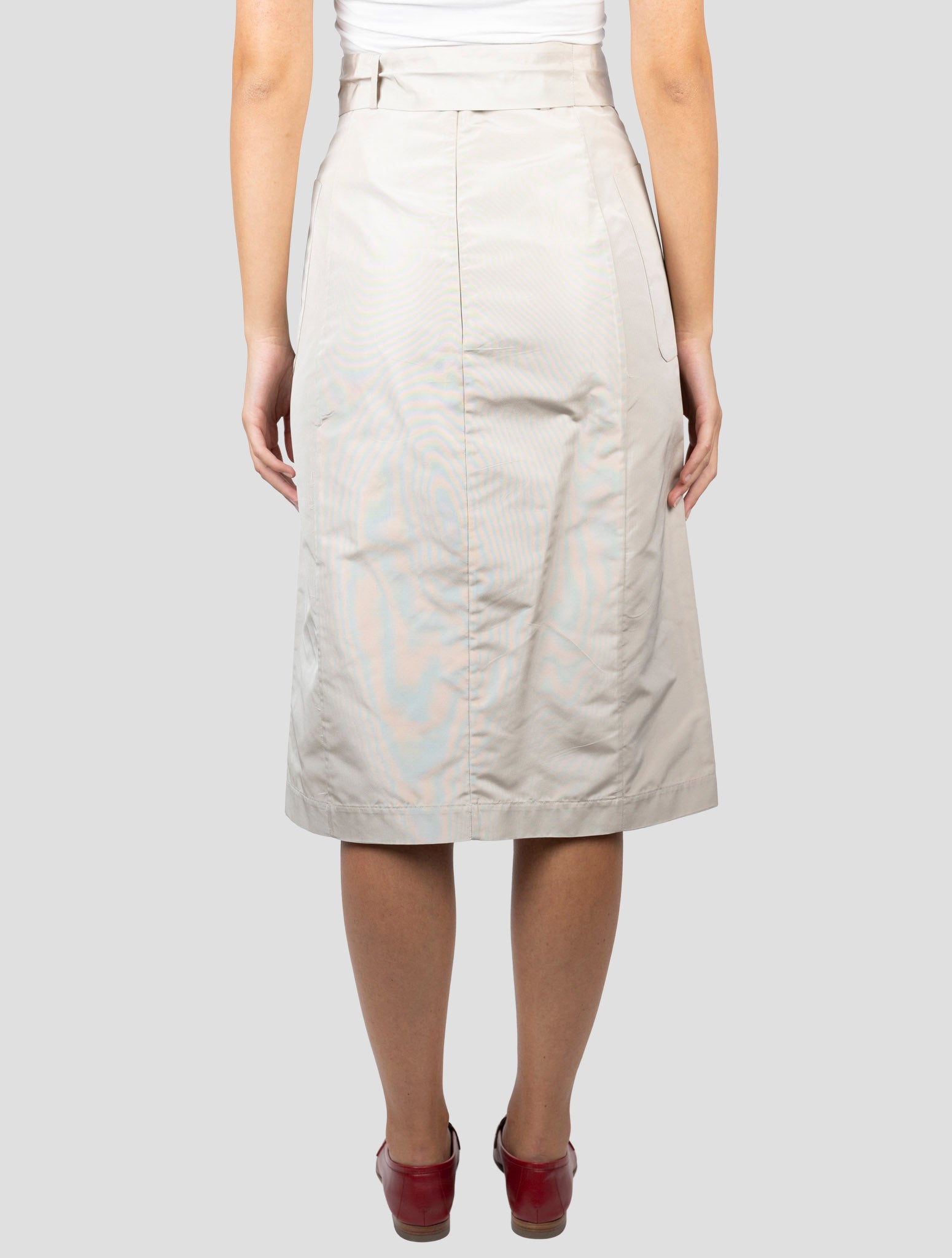 Kiton Beige Silk Skirt