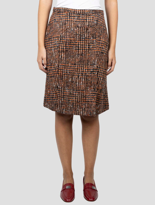 Kiton Multicolor Wool Alpaca Pl Skirt