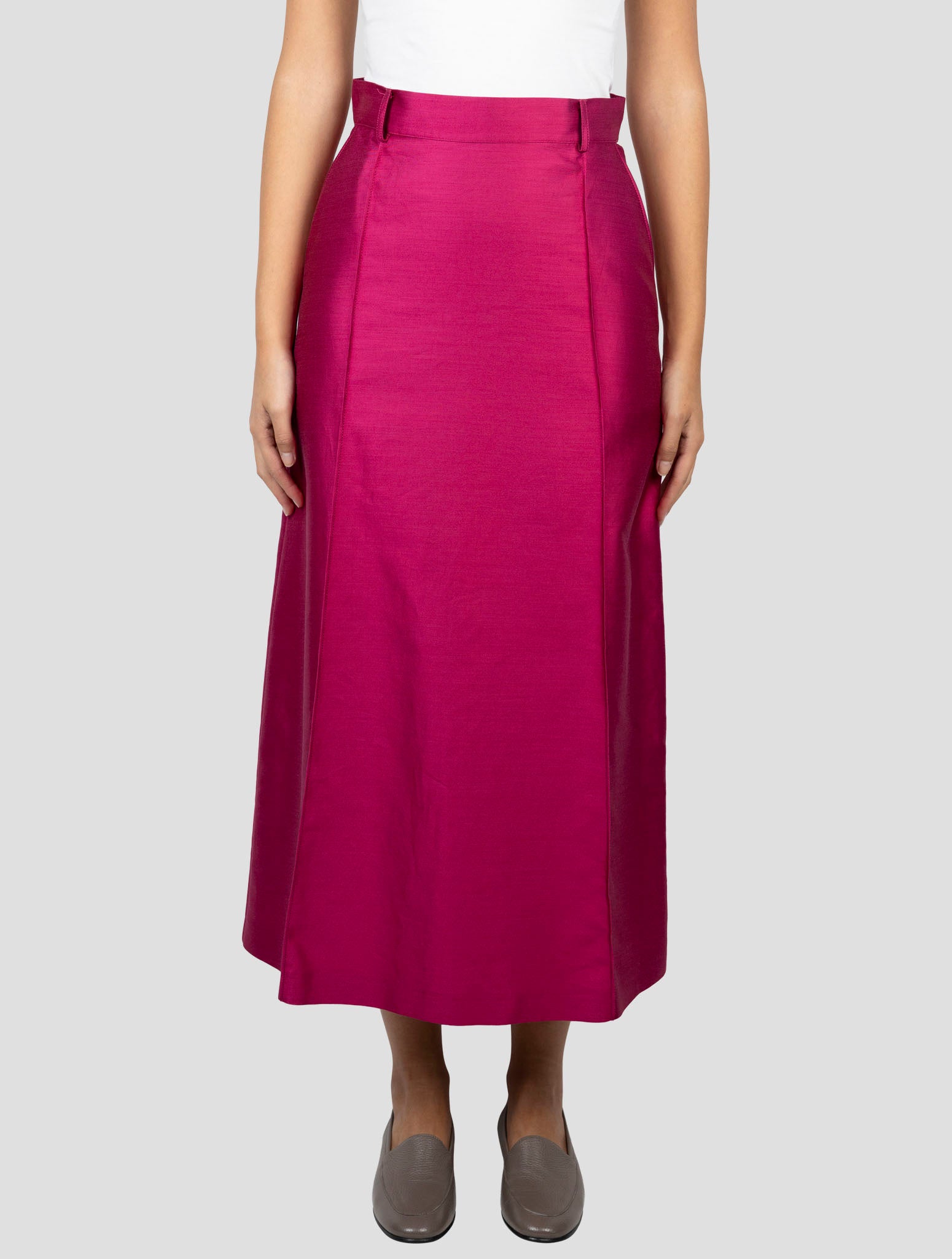 Kiton Fucsia Silk Cotton Skirt