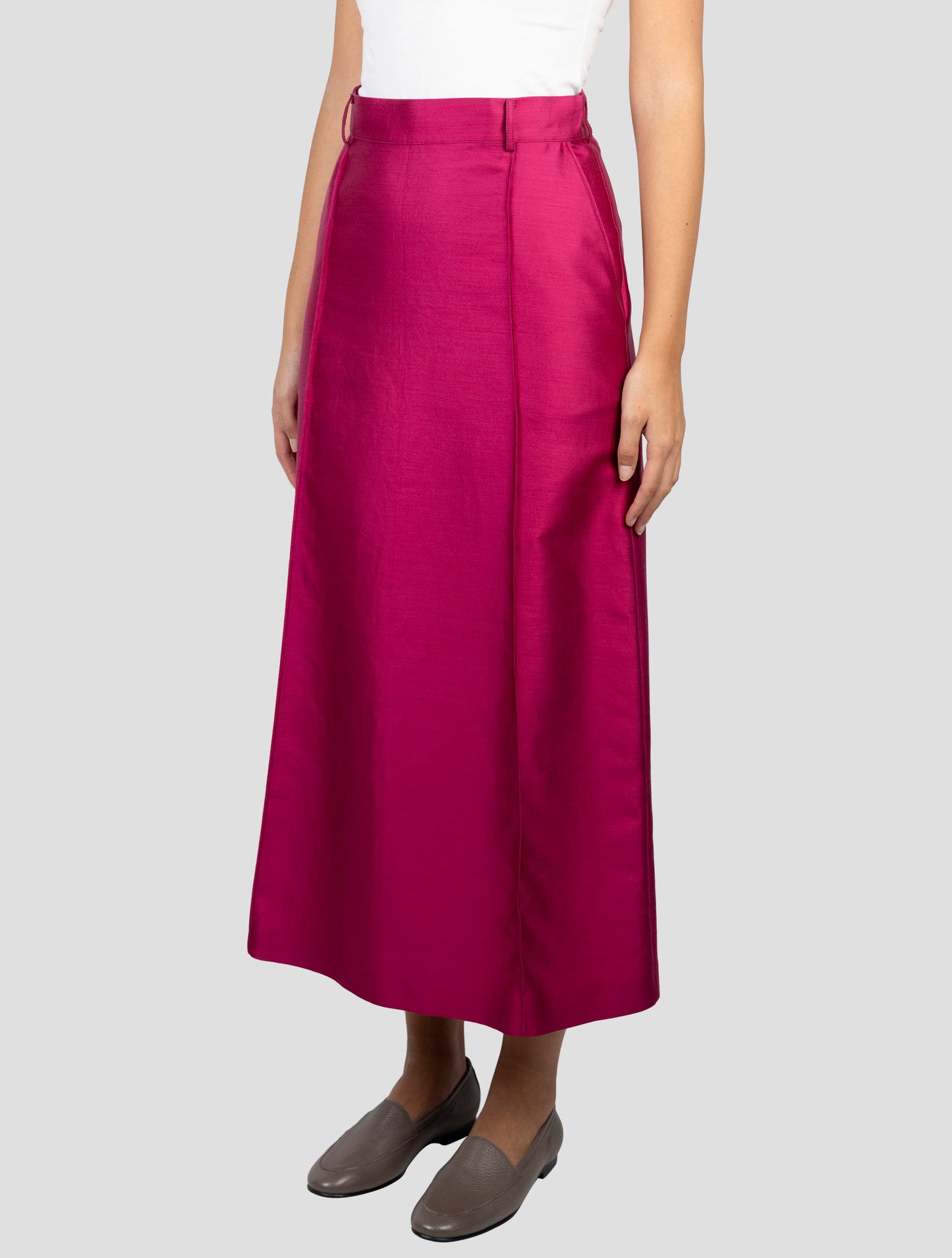 Kiton Fucsia Silk Cotton Skirt