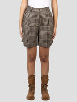 Kiton Brown Silk Cashmere Short Pants