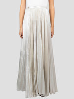 Kiton Silver Silk Pl Skirt