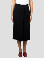 Kiton Black Wool Skirt