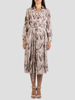 Kiton Brown Silk Dress