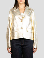 Kiton Gold Leather Coat