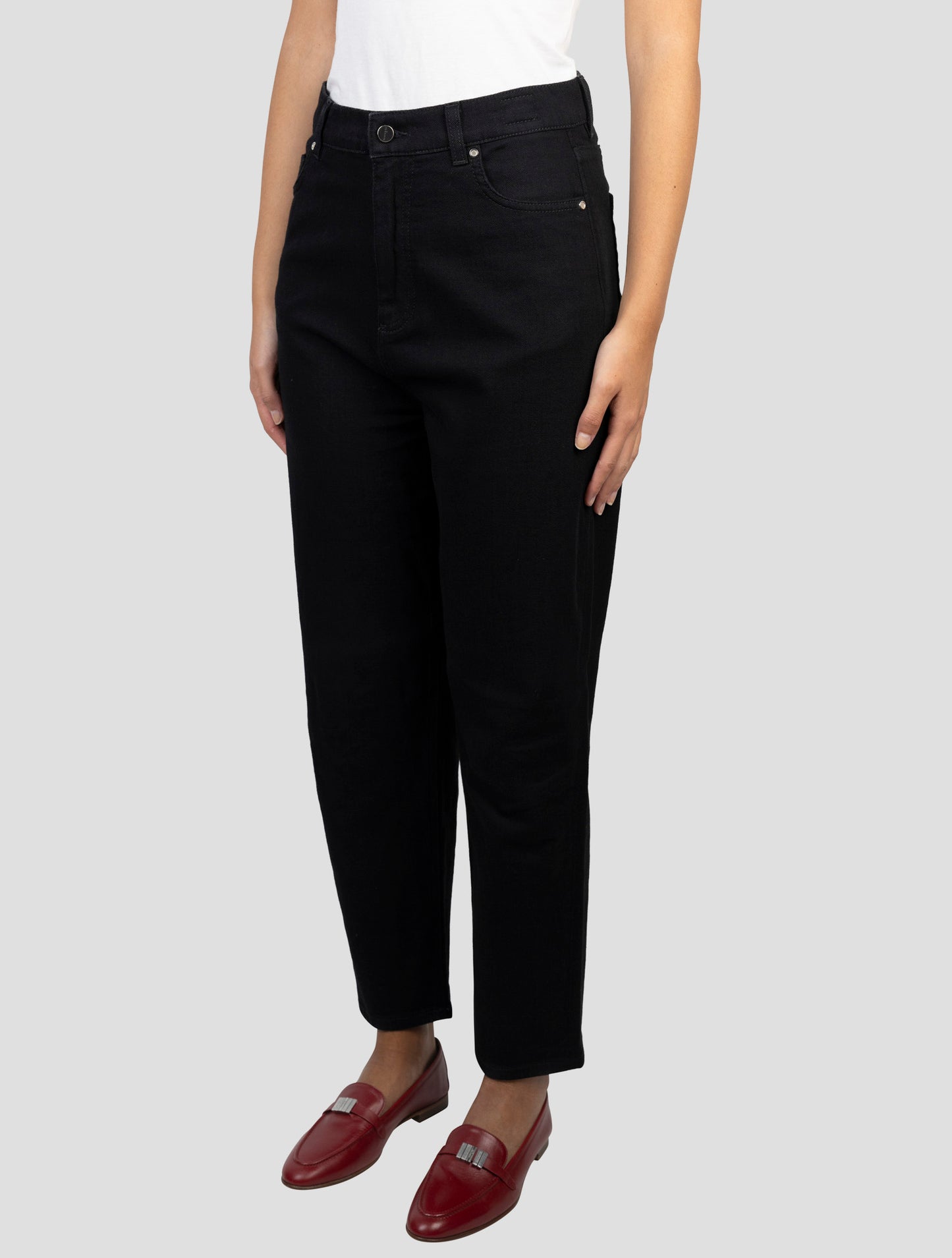 Kiton Black Cotton Cashmere Ea Jeans