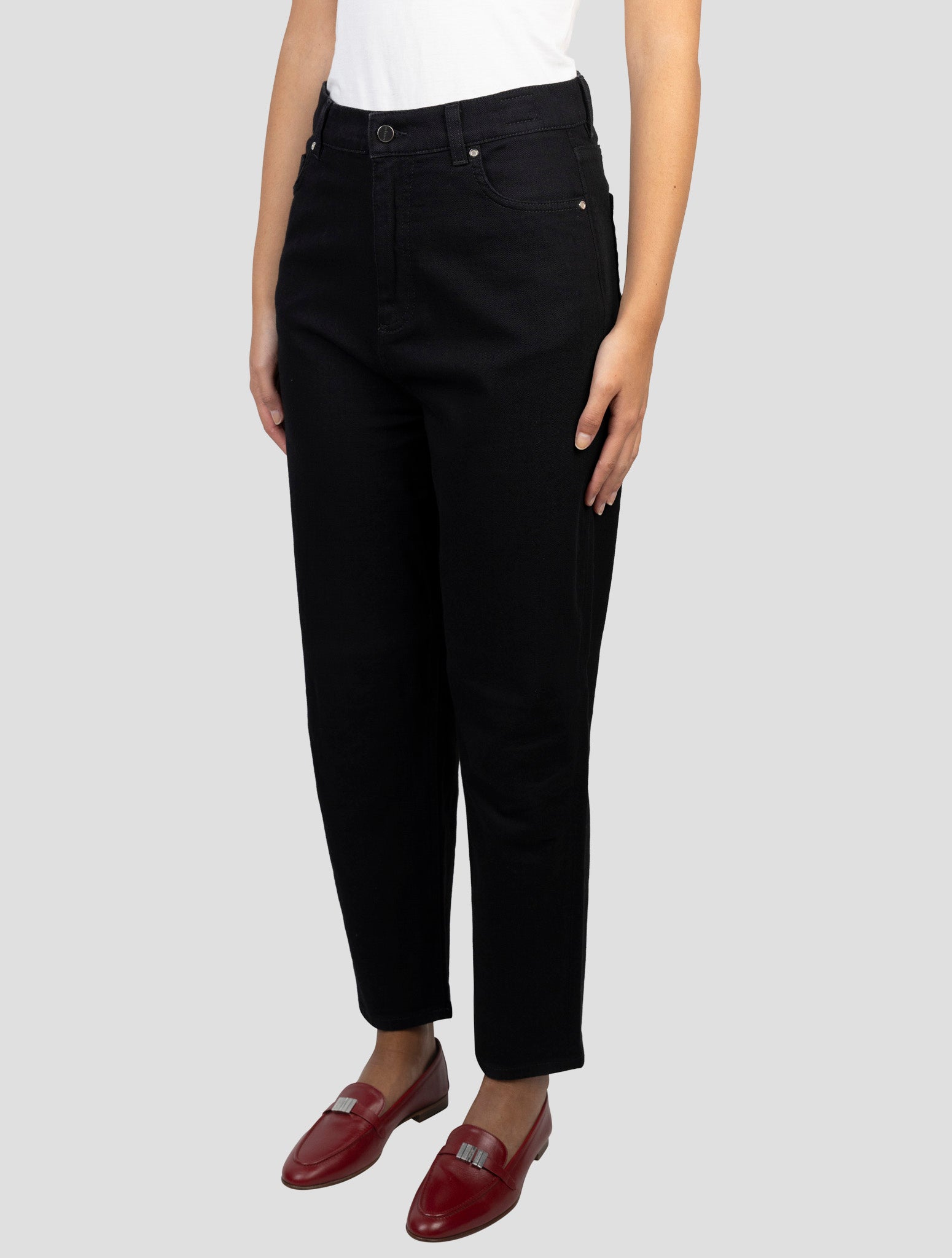 Kiton Black Cotton Cashmere Ea Jeans