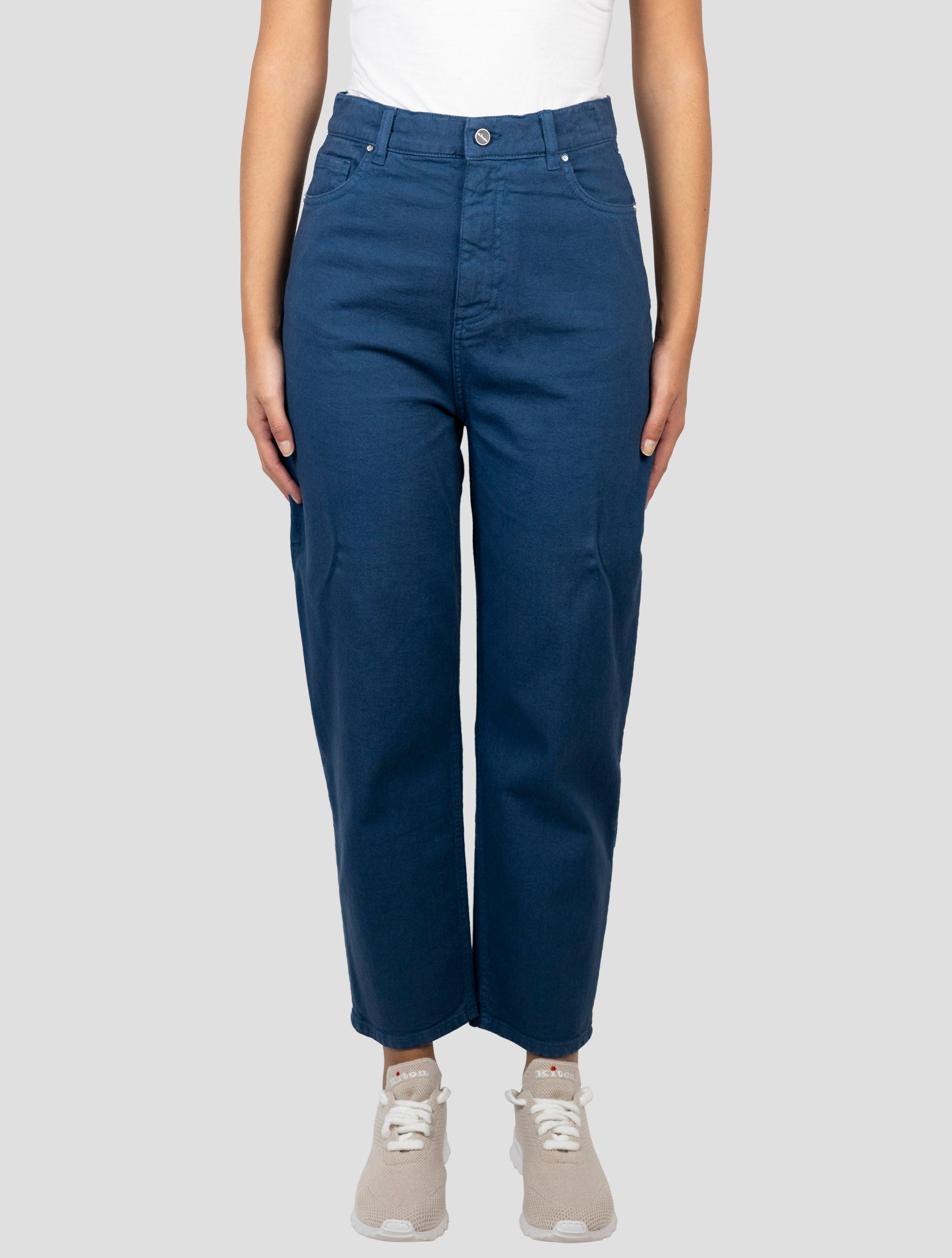 Kiton Blue Cotton Cashmere Ea Jeans