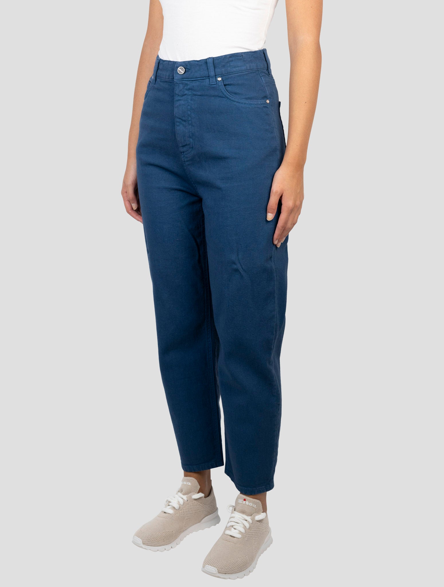 Kiton Blue Cotton Cashmere Ea Jeans