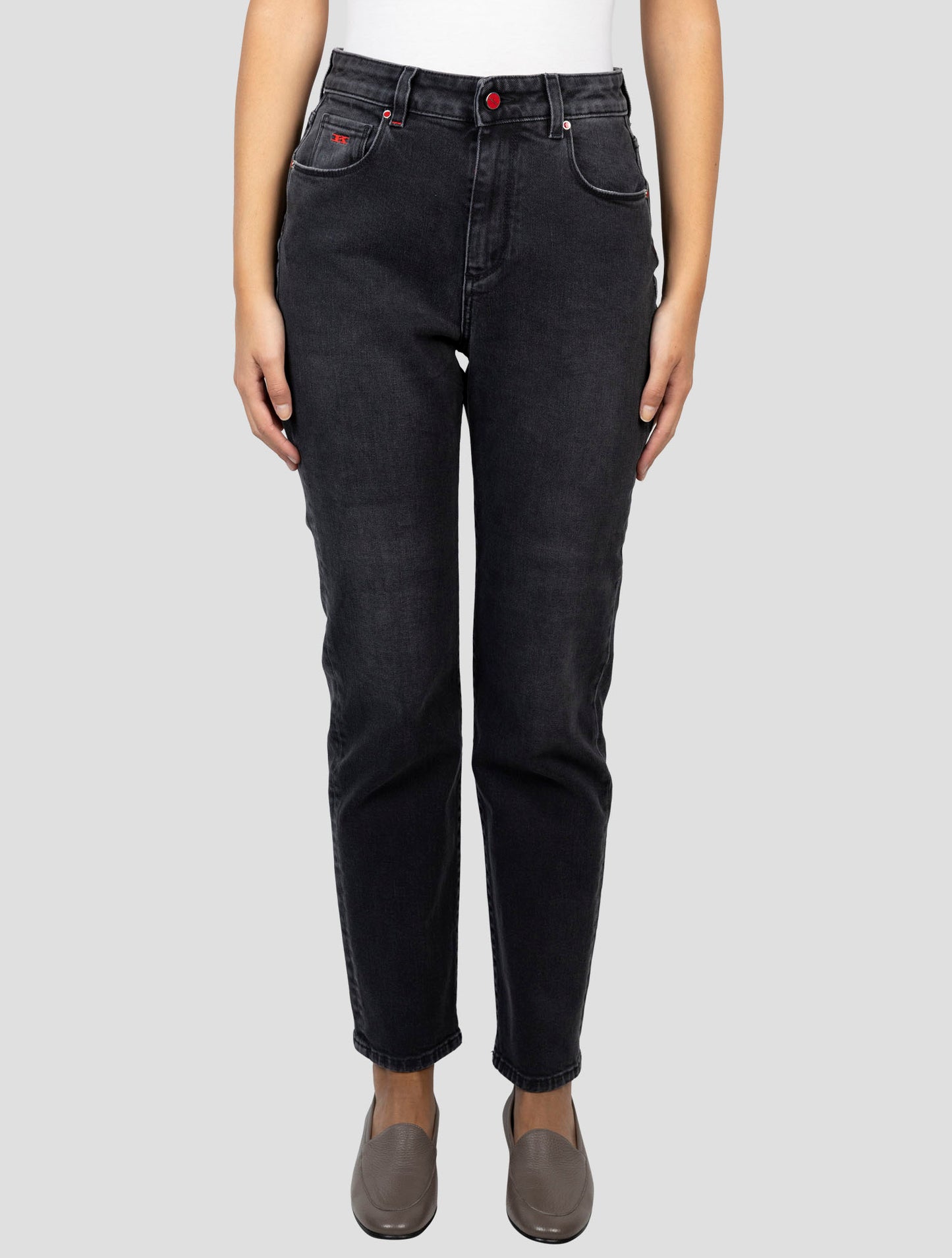 Kiton Dark Gray Cotton Ea Jeans