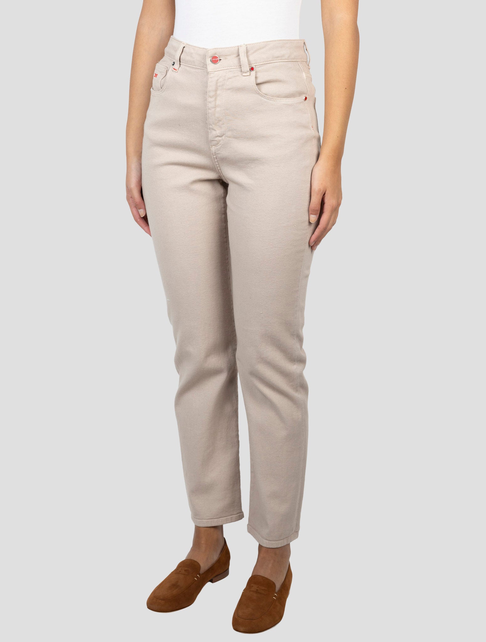Kiton Beige Cotton Ea Jeans