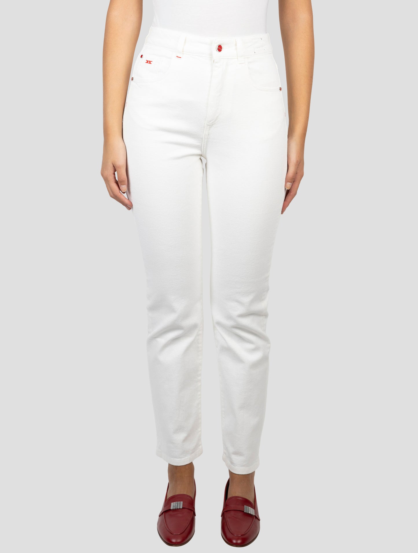 Kiton White Cotton Cashmere Ea Jeans