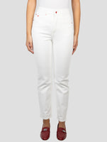 Kiton White Cotton Cashmere Ea Jeans