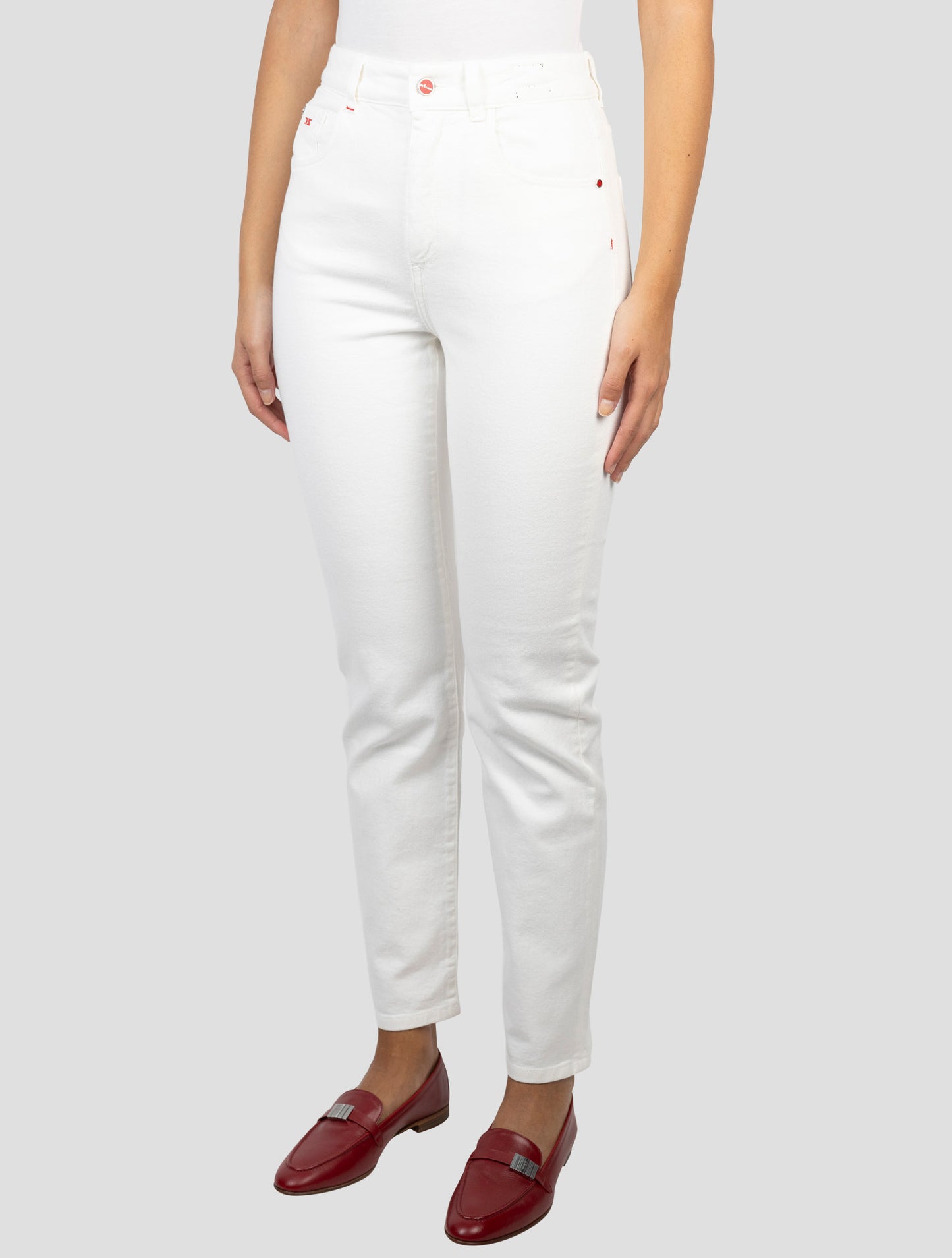 Kiton White Cotton Cashmere Ea Jeans