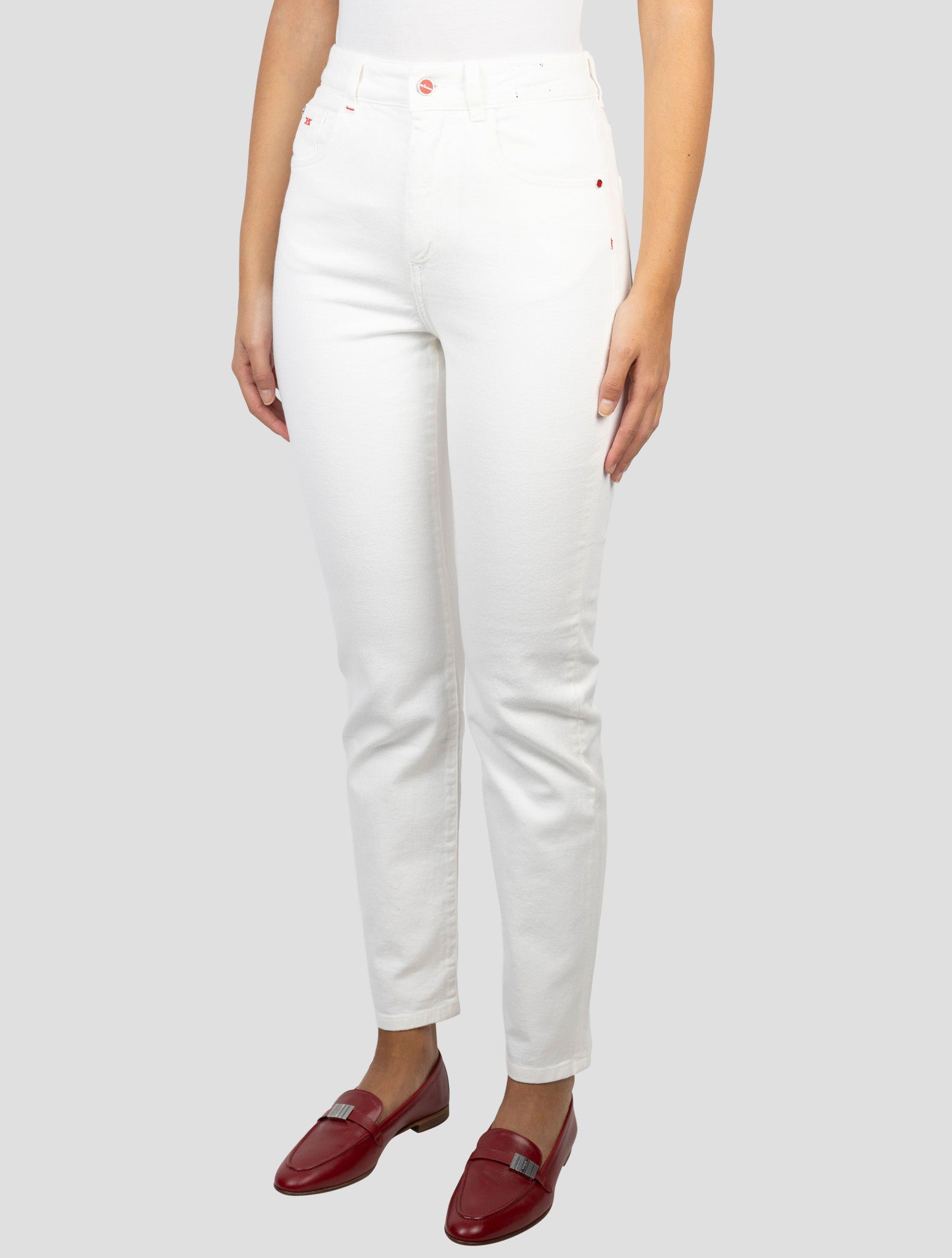 Kiton White Cotton Cashmere Ea Jeans