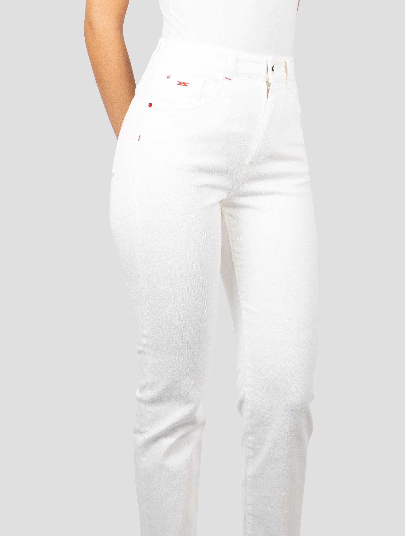 Kiton White Cotton Cashmere Ea Jeans