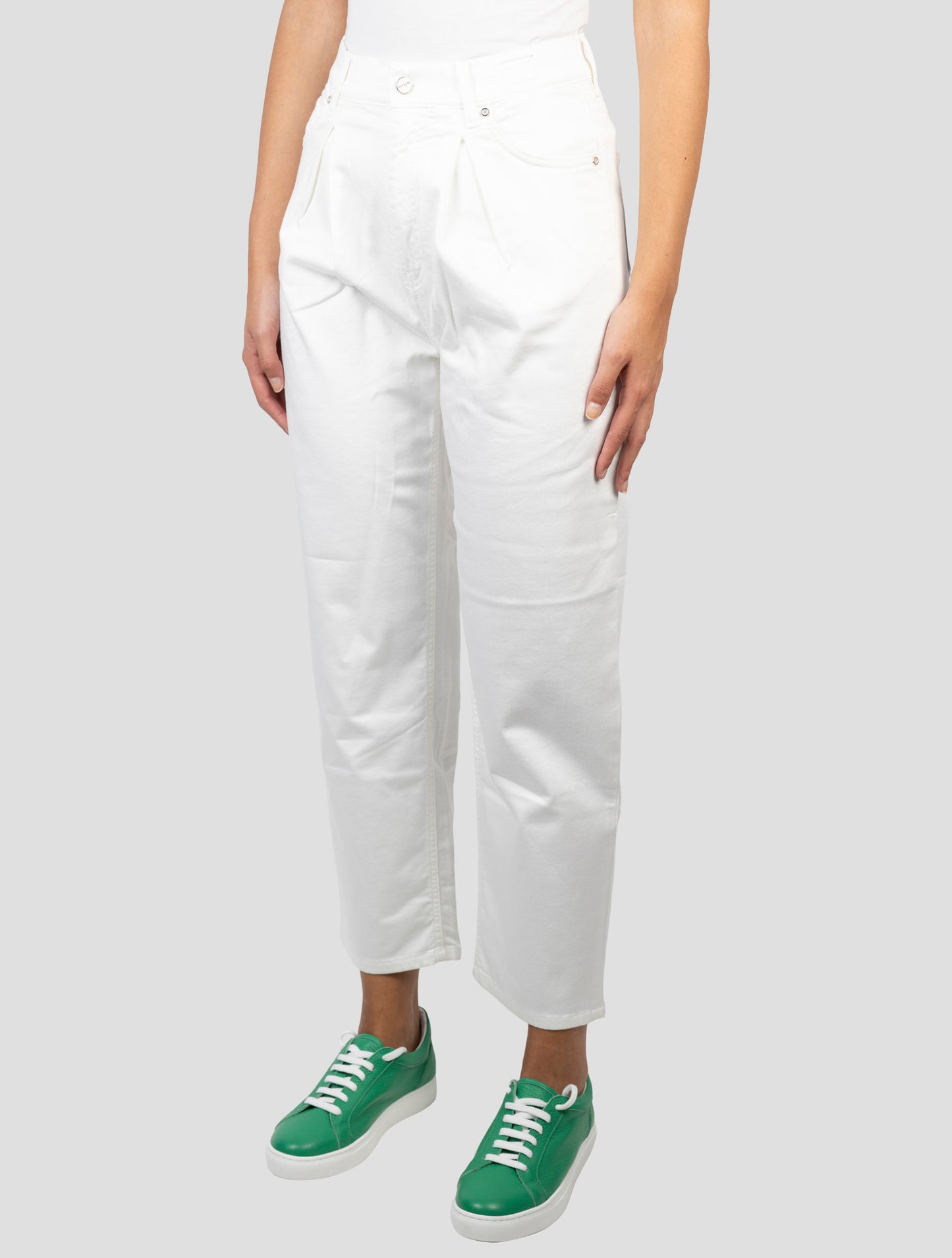 Kiton White Cotton Ea Jeans
