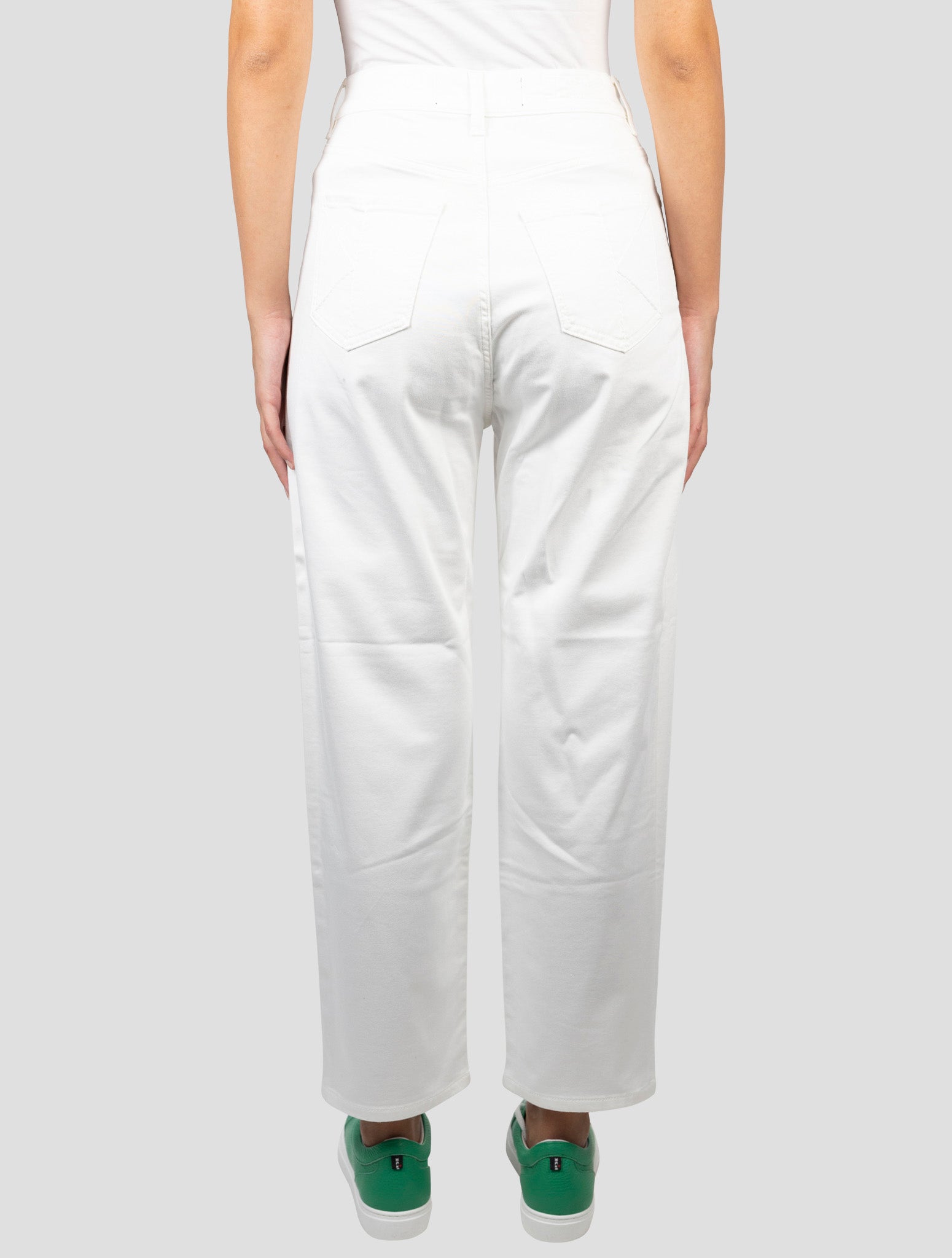 Kiton White Cotton Ea Jeans