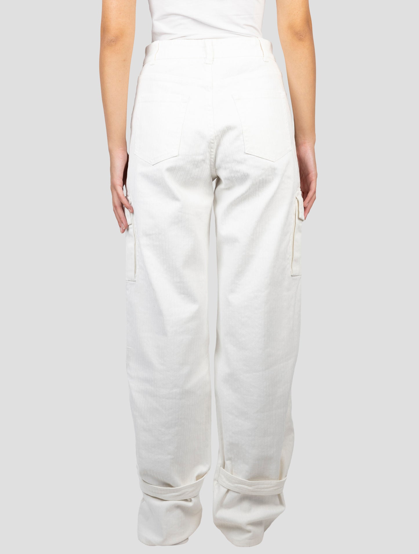Kiton White Cotton Ea  Cargo Pants
