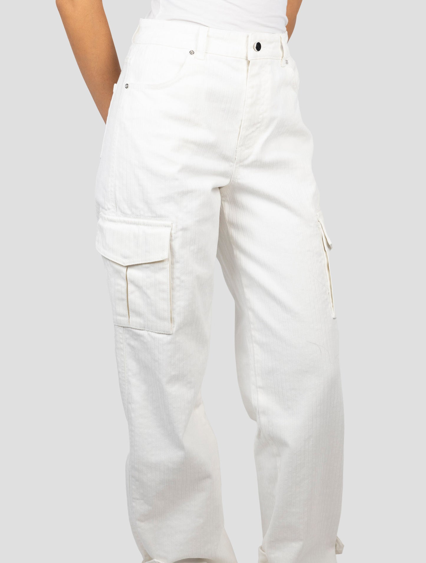 Kiton White Cotton Ea  Cargo Pants