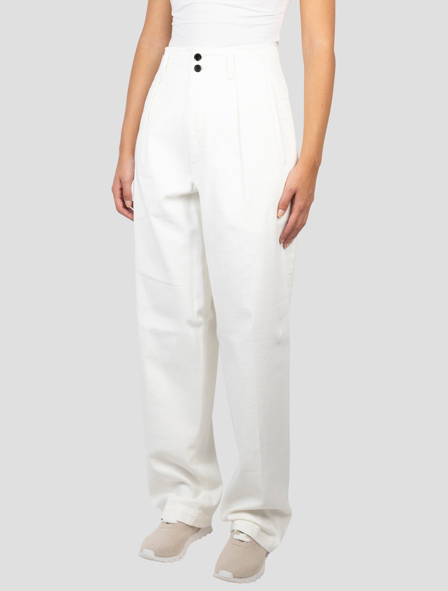 Kiton White Cotton Ea  Pants