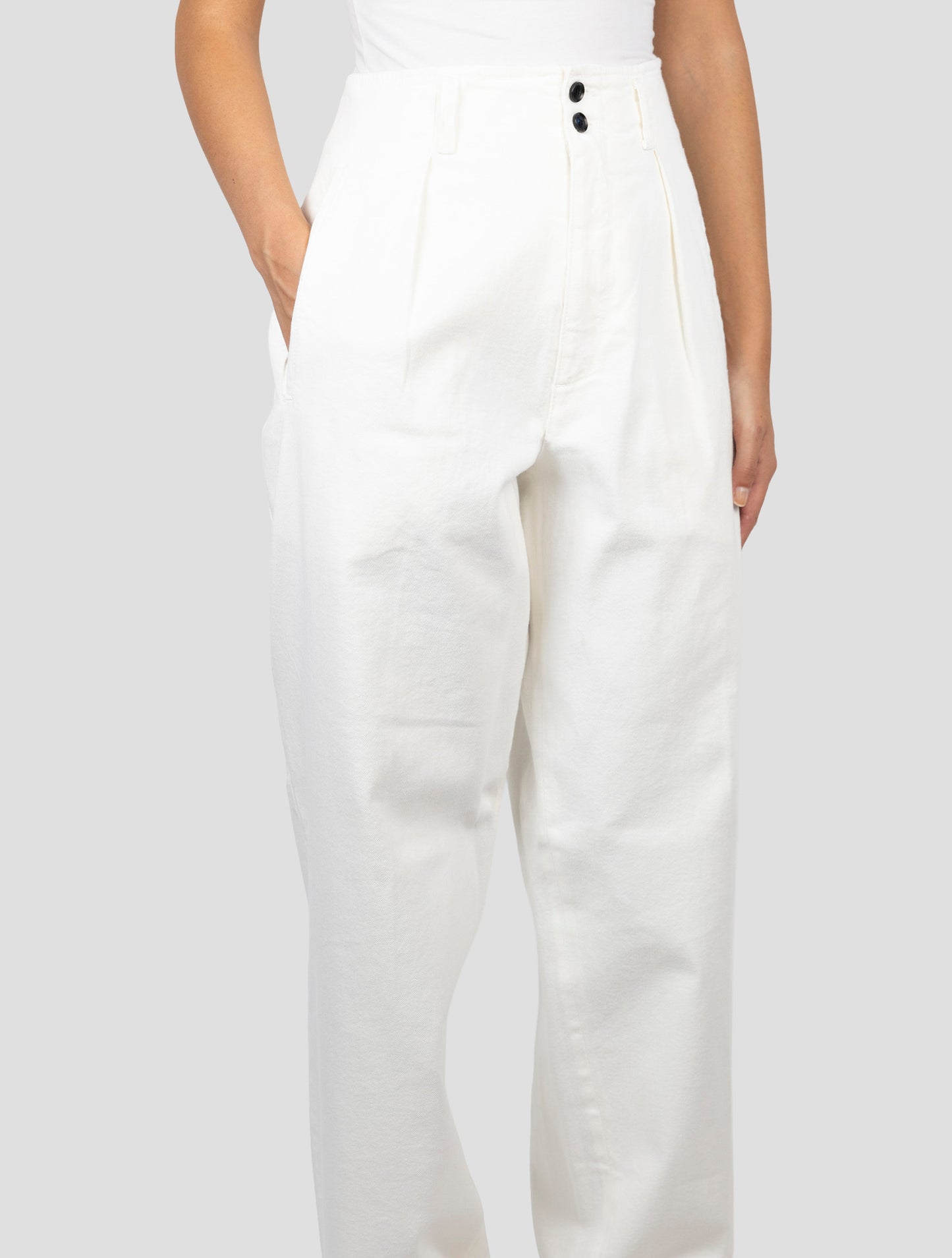 Kiton White Cotton Ea  Pants