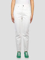 Kiton White Cotton Ea Jeans