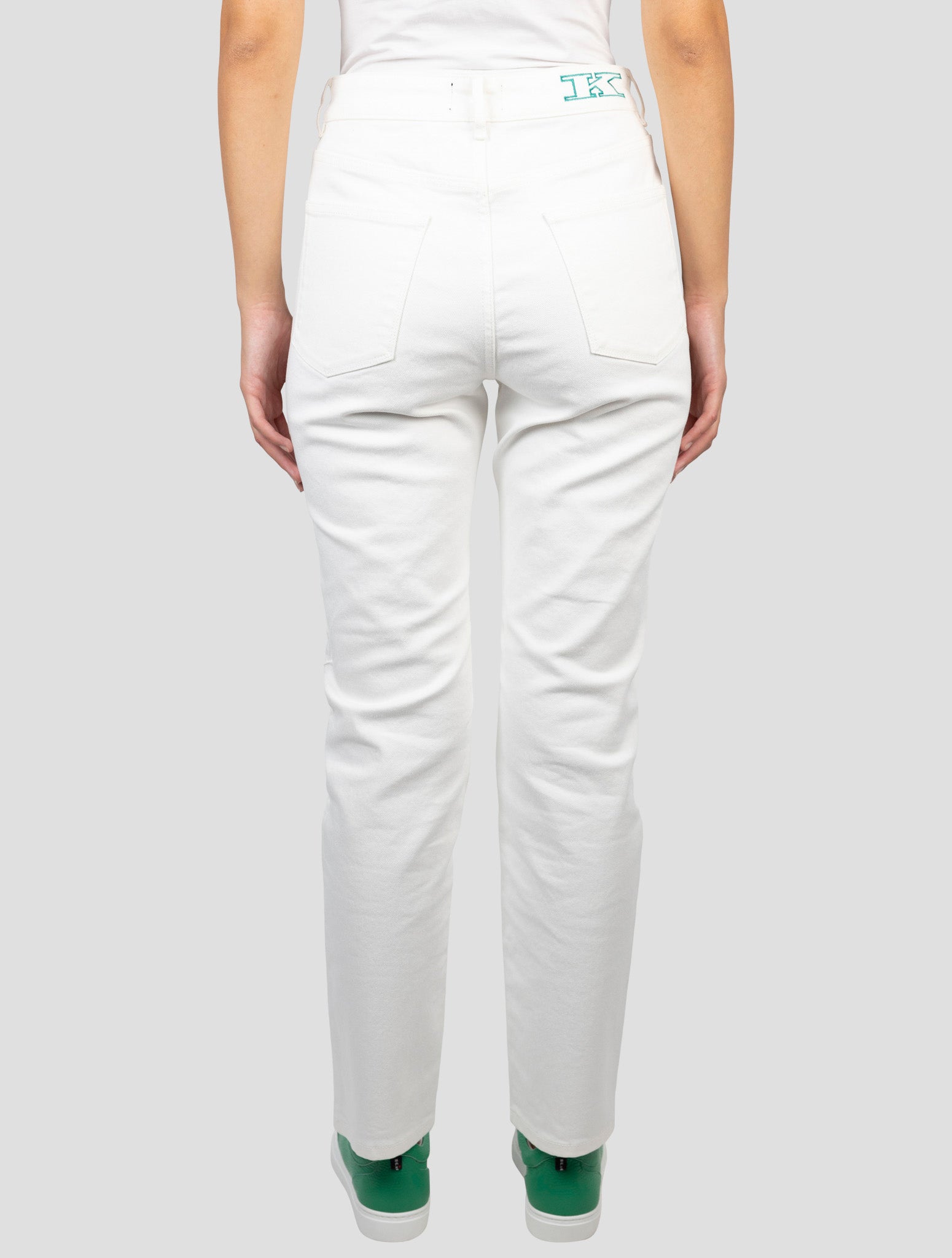 Kiton White Cotton Ea Jeans