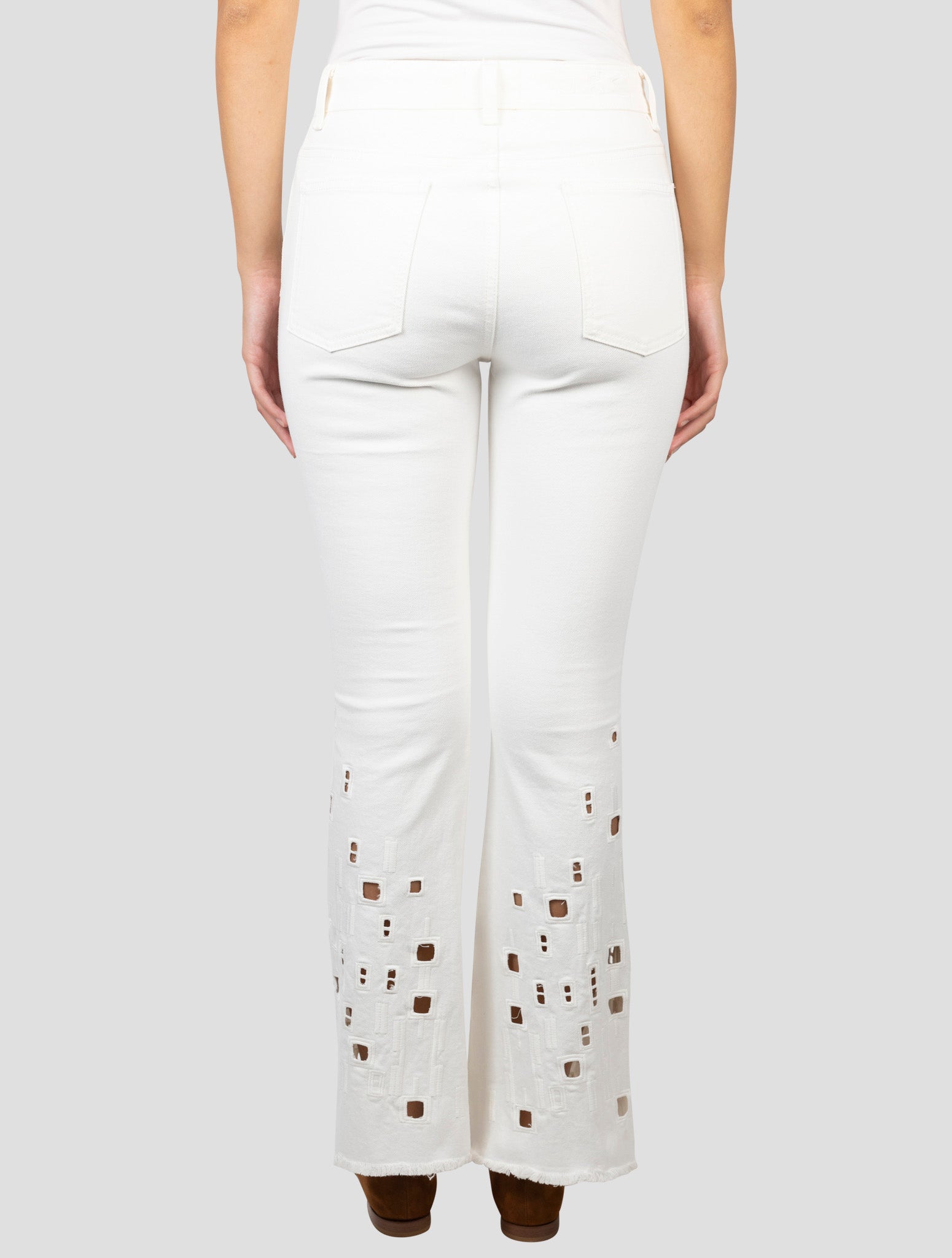 Kiton White Cotton Ea Jeans