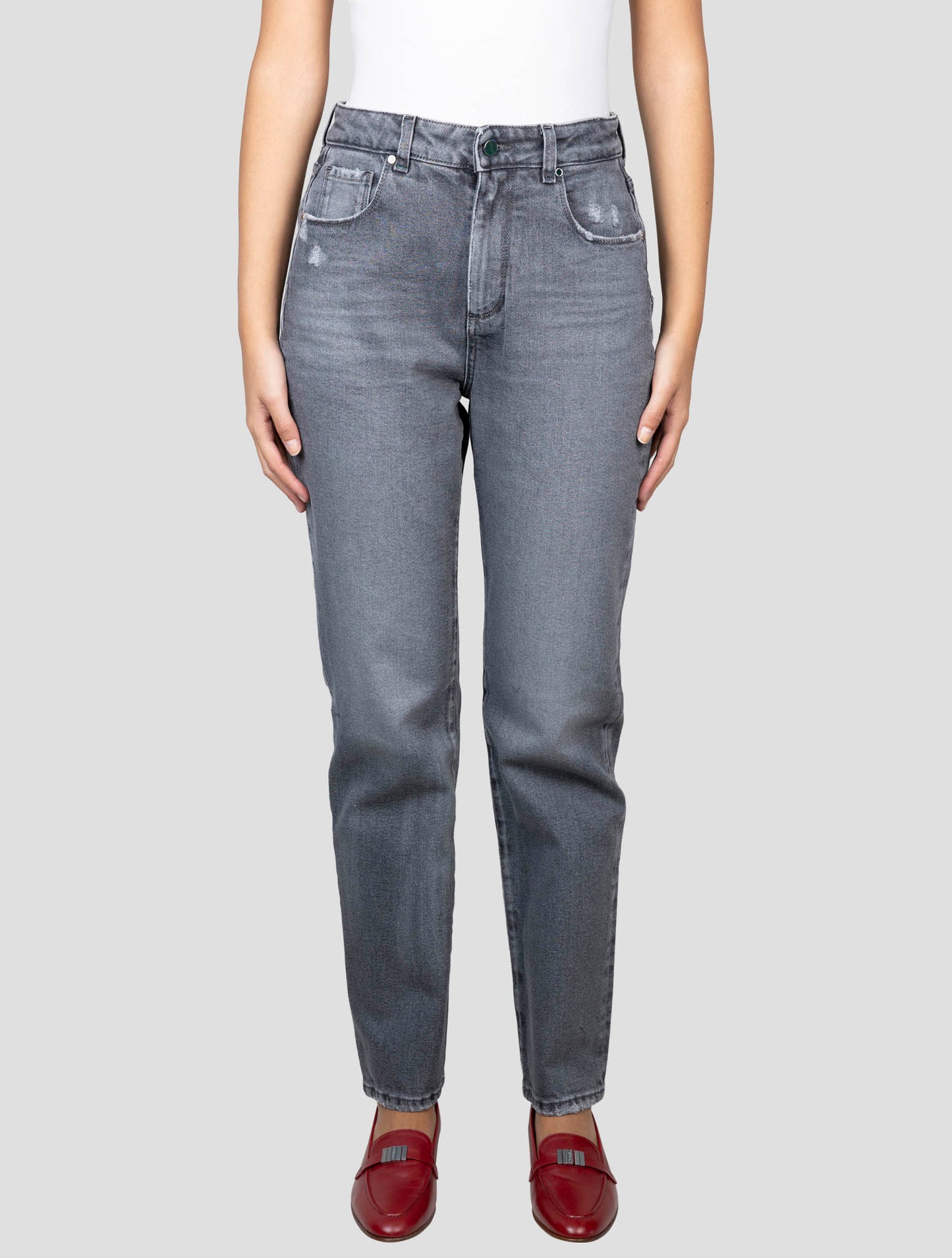 Kiton gray Cotton Ea Jeans