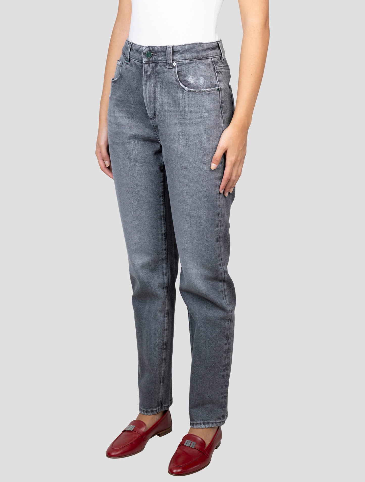 Kiton gray Cotton Ea Jeans