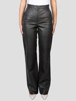 Kiton Dark Green Leather Pants