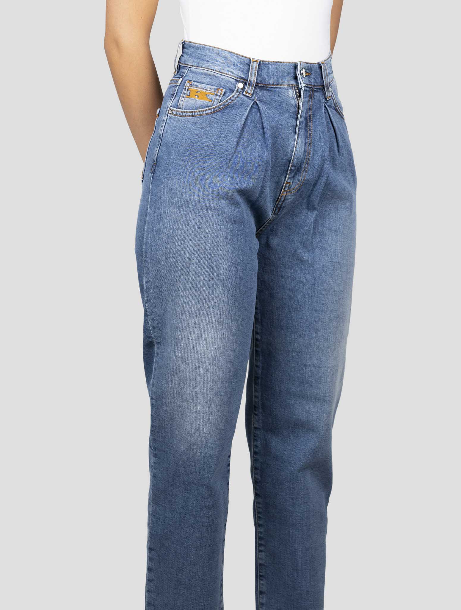 Kiton Blue Cotton Ea Jeans