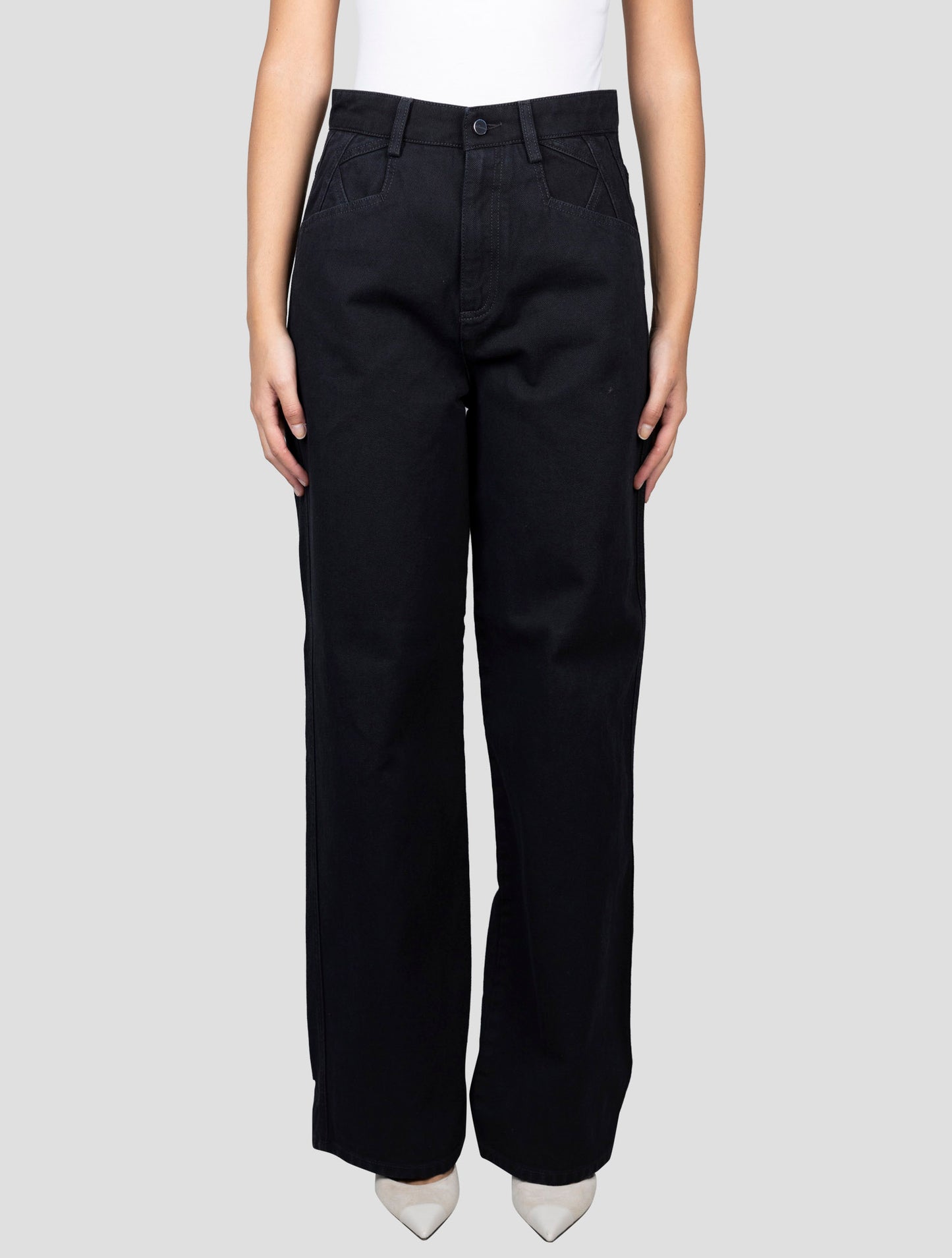 Kiton Black Cotton Jeans