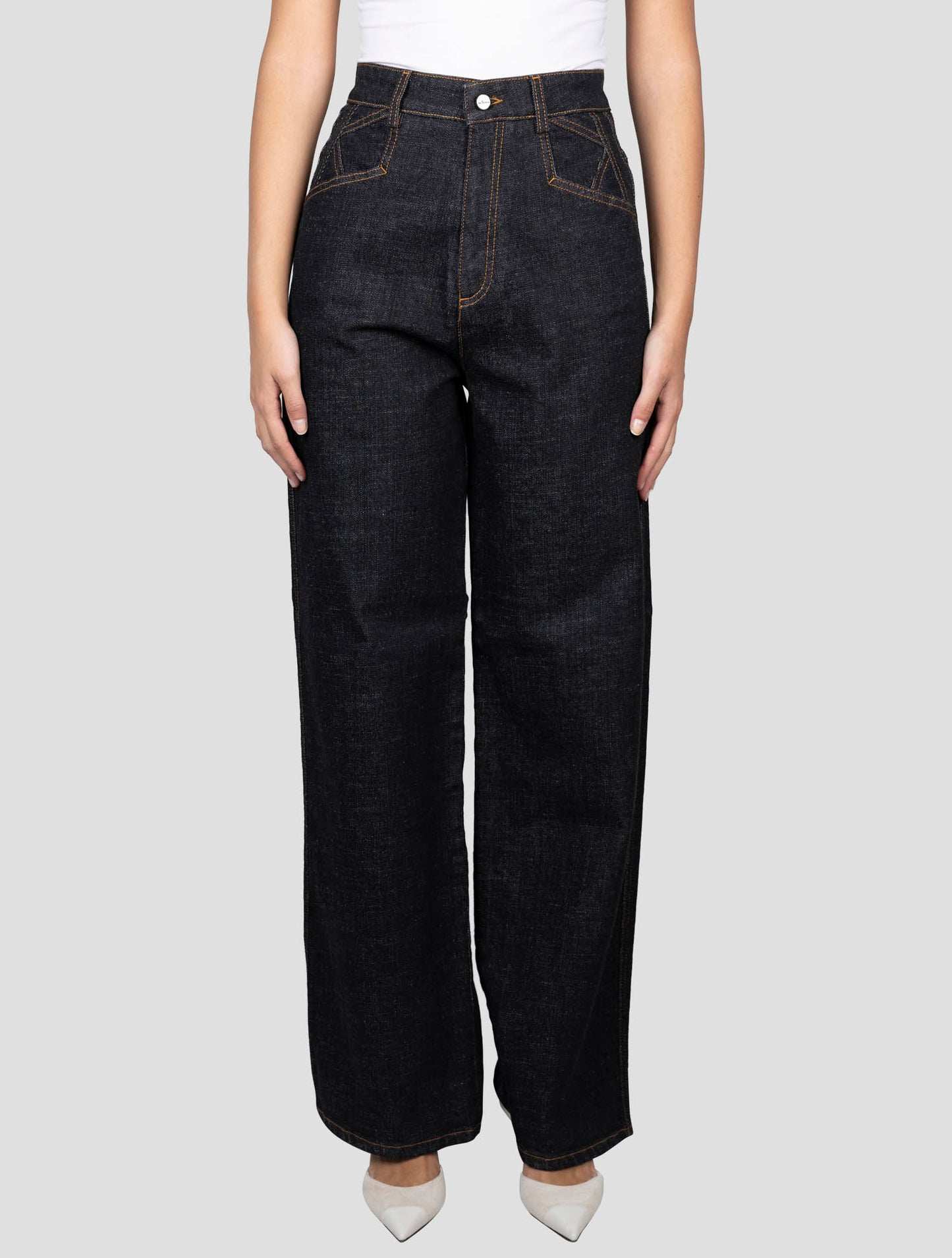Kiton Dark Gray Cotton Jeans