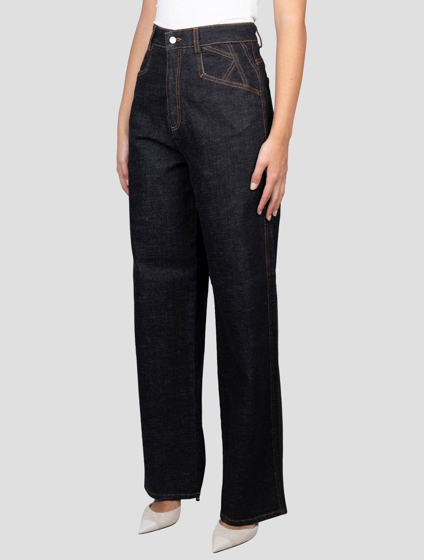 Kiton Dark Gray Cotton Jeans