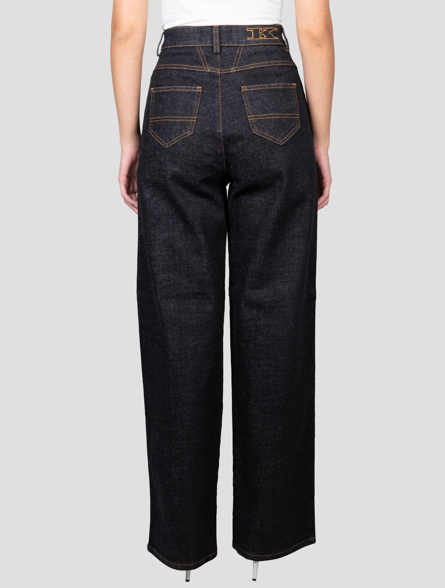 Kiton Dark Gray Cotton Jeans