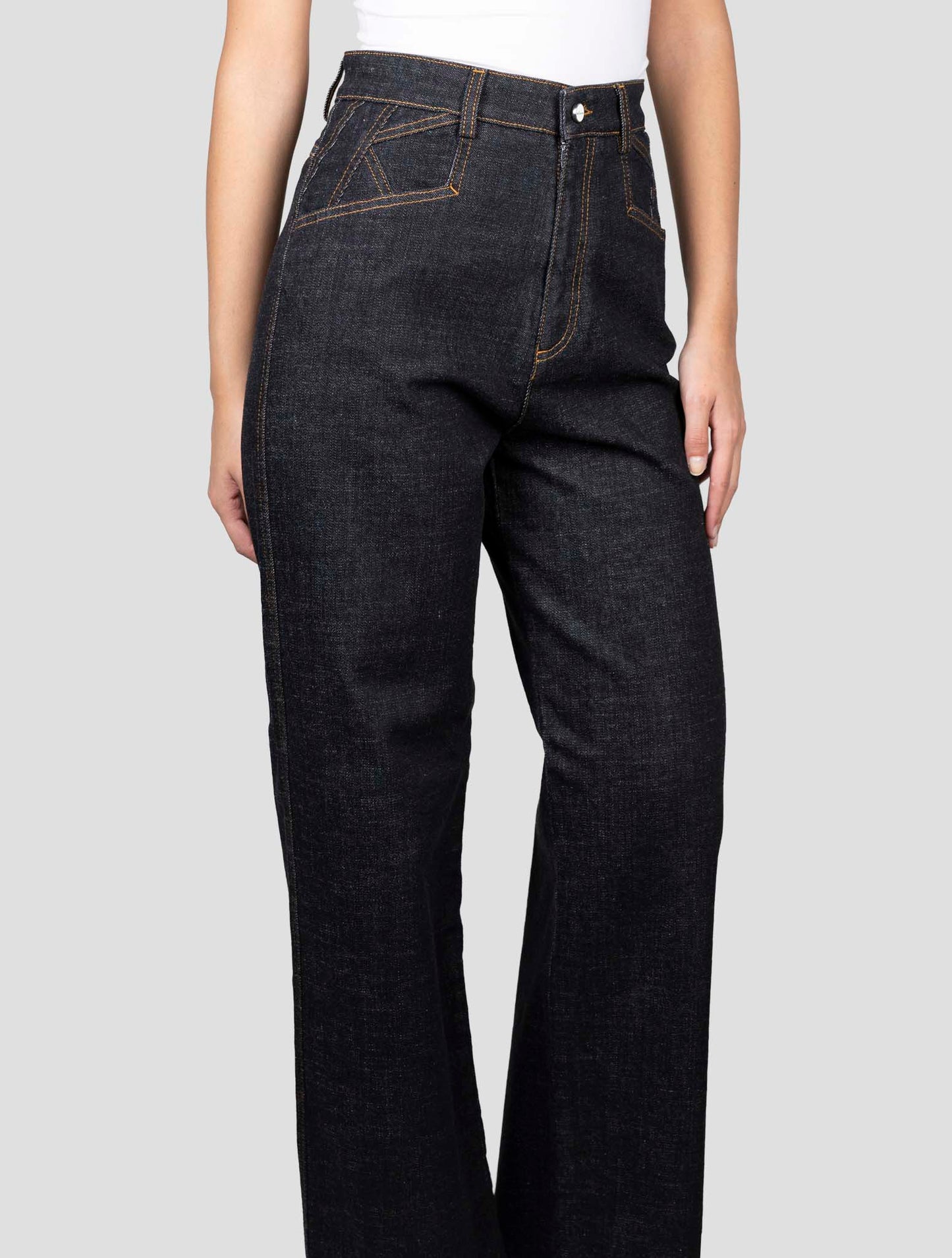 Kiton Dark Gray Cotton Jeans